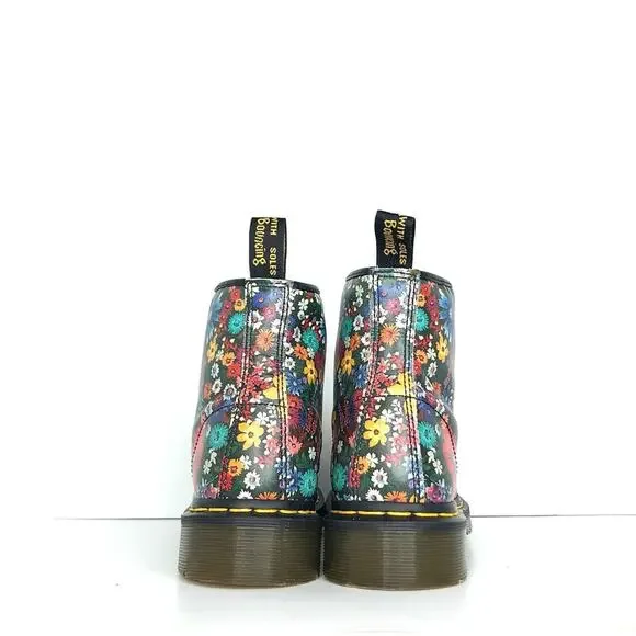 Dr Martens 101 Wanderlust Floral Leather Lace Up Ankle Boots Women’s 7 Shoes - Picture 9 of 13